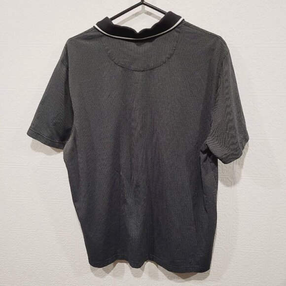Ted Baker Mens Polo Shirt Black White with Solid Trims Polo in XL Preowned - Picture 3 of 8